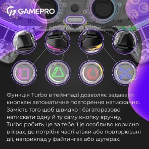 Геймпад GamePro GPS13T Wireless Transparent