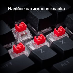 Клавіатура HyperX Alloy Rise 75 PBT HX Red ENG/UA Wireless/BT Black