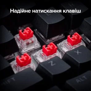 Фото: Клавіатура HyperX Alloy Rise 75 PBT HX Red ENG/UA Wireless/BT Black № 16 | KTC