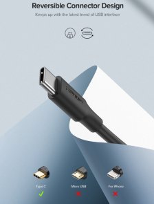 US287 Nickel Plating AM/Type-C 3A 3m Black