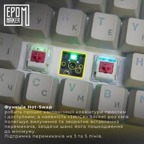 Фото: Клавіатура Epomaker EP64 Mulan Switch Hot-Swap RGB Black (EP64-B-M) № 16 | KTC
