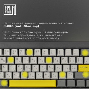 Клавіатура Epomaker Shadow-X Flamingo Switch Hot-Swap RGB WL/BT/USB Black (SHX-B-F)