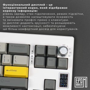 Клавіатура Epomaker Shadow-X Mulan Switch Hot-Swap RGB WL/BT/USB White (SHX-W-M)