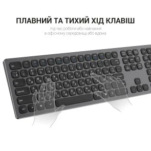 Фото: Клавіатура OfficePro SK1550 Wireless Black (SK1550B) № 11 | KTC