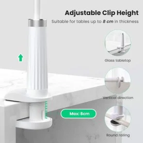 Фото: Універсальний тримач UGREEN LP113 Multifunction Phone Clip Stand White 30488 (LP113/30488) № 5 | KTC