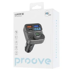 Фото: FM-трансмітер + АЗП Proove Launcher Luxor SE 36W Gray № 4 | KTC