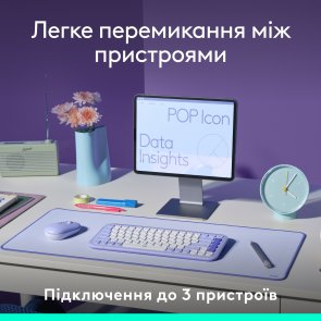 Клавіатура компактна Logitech Pop Icon Keys Wireless Off White/Orange (920-013072)