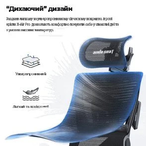 Фото: Крісло Anda Seat X-Air Pro Size XL Mesh Space Black (AD-WY-01-BBB-B01) № 9 | KTC
