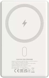 Фото: Батарея універсальна Canyon OnCharge 505 Slim Magsafe 5000mAh 20W Beige (CNS-CPB505BE) № 3 | KTC