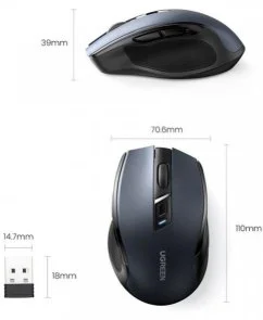Фото: Миша UGREEN MU006 Silent Wireless Black (90545) № 6 | KTC