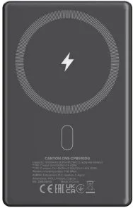 Фото: Батарея універсальна Canyon OnPower 510 Slim Magsafe 10000mAh 20W Dark Grey (CNS-CPB510DG) № 4 | KTC