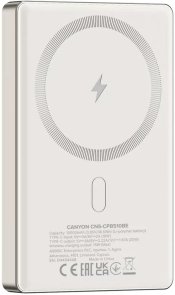 Батарея універсальна Canyon OnPower 510 Slim Magsafe 10000mAh 20W Beige (CNS-CPB510BE)