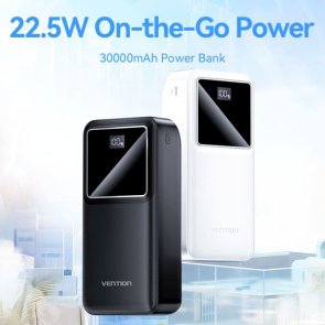 Батарея універсальна Vention 30000mAh 22.5W Black (FHMB0)