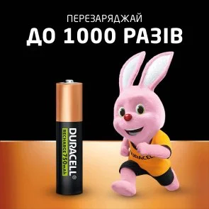 Фото: Акумулятор Duracell Rechargeable HR03 AAA 750mAh BL/4 (5007331) № 3 | KTC