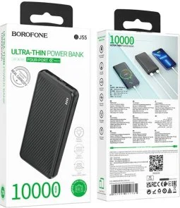 Фото: Батарея універсальна BOROFONE BJ55 Graceful 10000mAh Black (6941991111761) № 4 | KTC