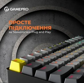 Фото: Клавіатура GamePro MK130G Pro Outemu Red Switch Hot-Swap RGB USB/WL/BT Black/Grey № 9 | KTC