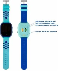 Фото: Смарт годинник AmiGo GO005 4G WIFI Thermometer Blue (GO005 4G Blue) № 6 | KTC