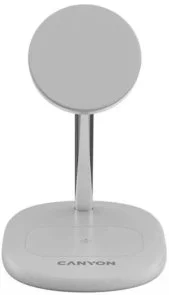 Фото: Бездротова зарядна станція Canyon WCS-205 2in1 Qi2 15W White (CNS-WCS205W) № 3 | KTC