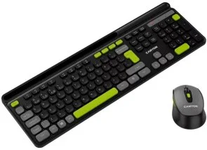 Фото: Комплект клавіатура+миша Canyon HSET-W5 Wireless Black (CNS-HSETW5BK) № 2 | KTC