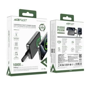 Фото: Батарея універсальна Acefast M10 10000mAh with Magnetic Wireless Charging 30W Black (6974316283300) № 3 | KTC