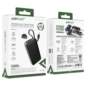 Фото: Батарея універсальна Acefast M7 10000mAh 30W Black (6974316283379) № 4 | KTC