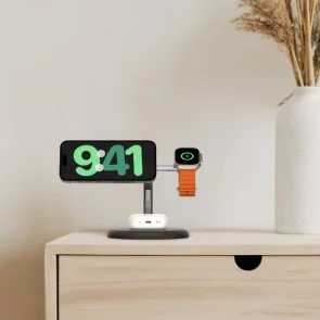 Фото: Бездротова зарядна станція Belkin BoostCharge Pro 3in1 Qi2 15W Black (WIZ023VFBK) № 9 | KTC