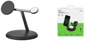 Фото: Бездротова зарядна станція Belkin BoostCharge Pro 3in1 Qi2 15W Black (WIZ023VFBK) № 7 | KTC