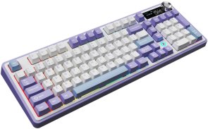 Клавіатура Ajazz AK980 Clear Sky Switch Wireless Purple (AK980-CS-PWB)