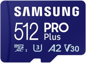 FLASH пам'ять Samsung Pro Plus UHS-I V30 U3 A2 Micro SDXC 512GB Blue with adapter (MB-MD512SA/EU)