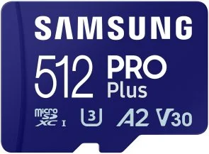 Фото: FLASH пам'ять Samsung Pro Plus UHS-I V30 U3 A2 Micro SDXC 512GB Blue with adapter (MB-MD512SA/EU) № 2 | KTC