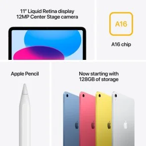 Фото: Планшет Apple iPad A3354 2025 Wi-Fi 256GB Yellow (MD4J4) № 7 | KTC