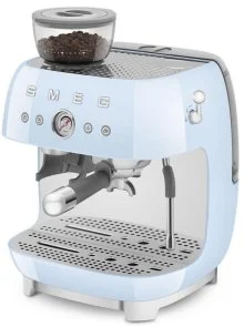 Фото: Ріжкова кавоварка Smeg Espresso coffee machine with grinder Pastel blue (EGF03PBEU) № 5 | KTC