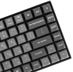Клавіатура Keychron K2 Max 84Key K Super Banana QMK RGB UKR/ENG WL/BT/USB Black (K2M-C4-UA)