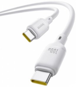 Кабель Baseus Silky Series 100W Type-C / Type-C 1m White (P10377704213-00)