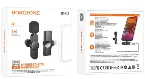 Фото: Радіосистема BOROFONE BFK12 Trophy Lavalier Wireless Digital Microphone Lightning Black (6941991106385) № 7 | KTC