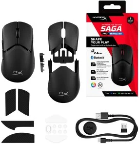 Фото: Миша HyperX Pulsefire Saga Pro WL/BT Black (A2PB2AA) № 12 | KTC
