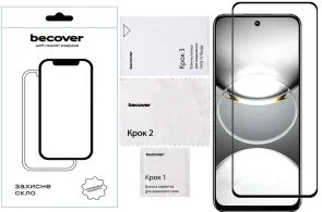 Фото: Захисне скло BeCover for Tecno Spark 30 KL6 - Black (712500) № 2 | KTC