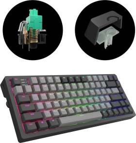 Клавіатура Dark Project KD83A PBT Mech. Gateron Cap Teal ENG/UA/RU Black/Gray (KB-GCT-871-100004)