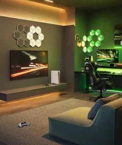 Фото: Настінний світильник Govee H606A Glide Hexagon Light RGBIC Wi-Fi/BT 7pcs White (H606AC81) № 9 | KTC
