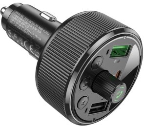 FM-Трансмітер + АЗП Hoco E82 Guerrero 30W Black (6942007620642)