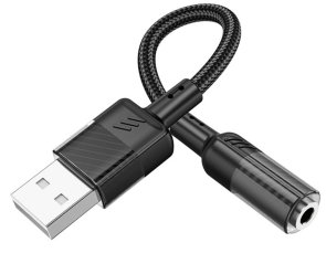 Зовнішня звукова карта Hoco LS37 Spirit Black (6942007612562)
