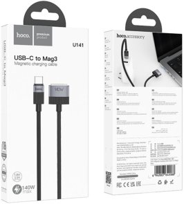 Кабель Hoco U141 USB Type-C / MagSafe 3 1.8m Black (6942007642088)