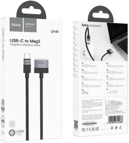 Фото: Кабель Hoco U141 USB Type-C / MagSafe 3 1.8m Black (6942007642088) № 4 | KTC