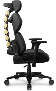 Крісло ігрове Cougar Terminator Elite Gold, PU шкіра, Al основа, Black
