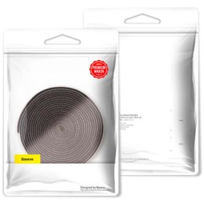 Органайзер кабеля Baseus Colourful Circle Velcro Strap 3м, Black