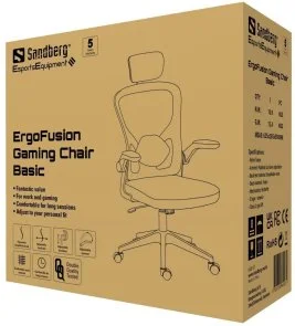Фото: Крісло Sandberg ErgoFusion Gaming Chair Basic Black (640-97) № 8 | KTC