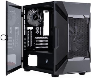 Корпус 1stPlayer D3-A-BK-1F7-14-1F7 Black with window
