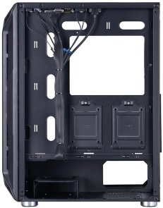 Корпус 1stPlayer X6-BK-4F1 Black with window