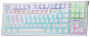 Клавіатура Aula F3032 KRGD Red ENG/UKR White (6948391204680)