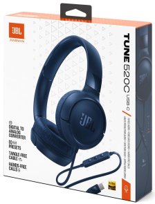 Гарнітура JBL Tune 520C USB-C Blue (JBLT520CBLU)